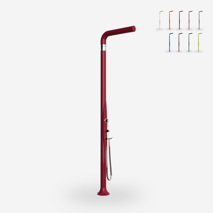 Modern design outdoor shower with mixer and foot wash Arkema Design Funny Yang T245 — 1