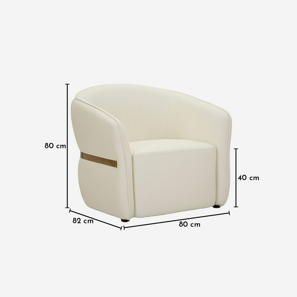 Minsk Modern Faux Leather Padded Living Room Armchair — 3