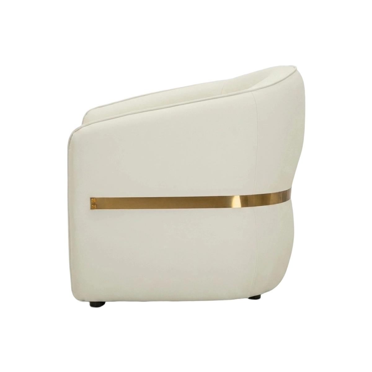 Minsk Modern Faux Leather Padded Living Room Armchair — 4