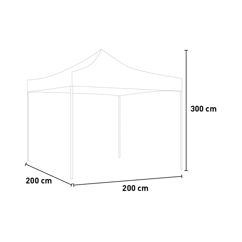 Pop-up gazebo 2x2m waterproof PVC canopy Eventide Divina Garden — 9