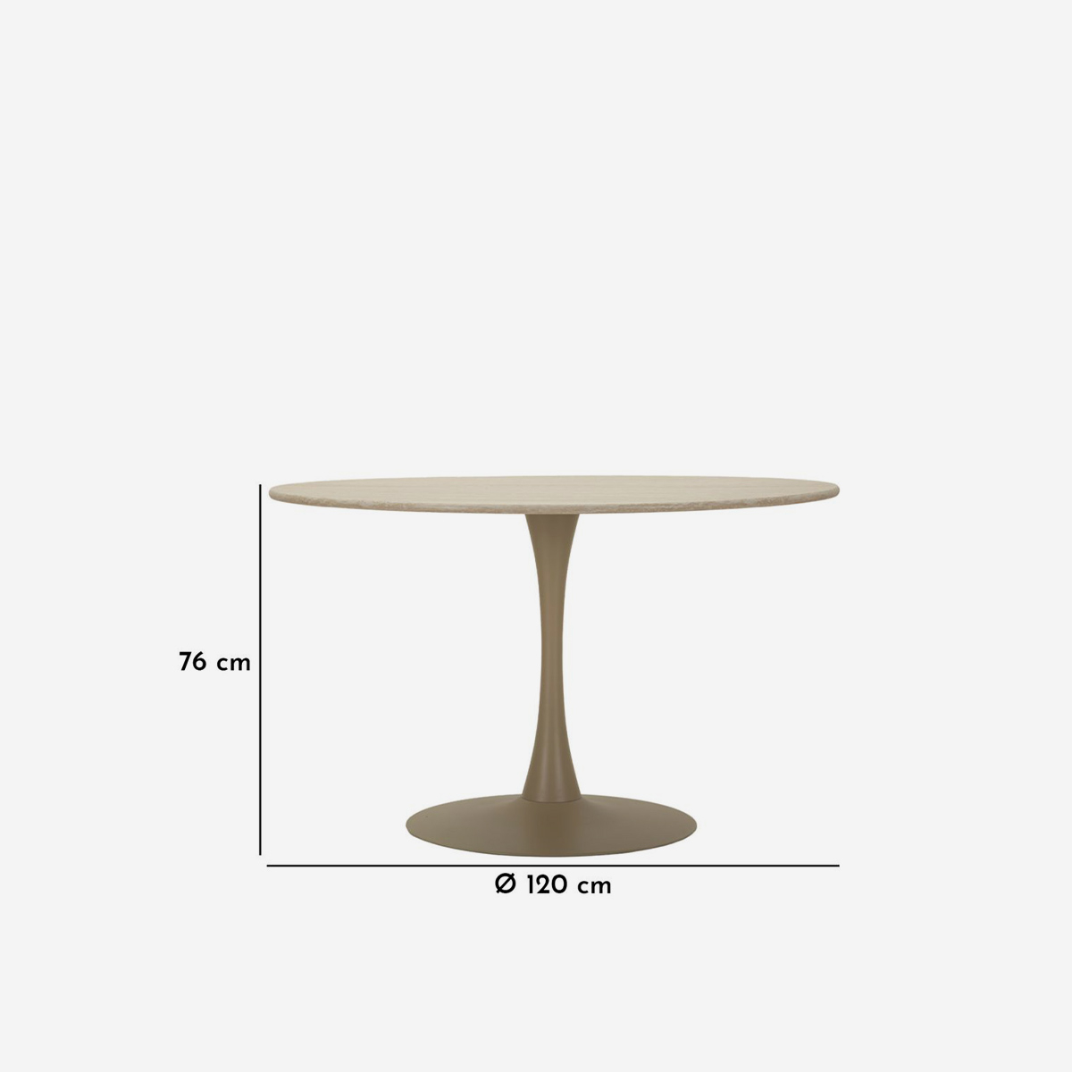 Stoccolma Round Dining Table 120 cm in MDF and Iron — 6