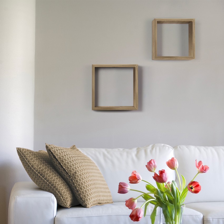 Set of 2 Floating Cube Wall Shelves Modern Design Q-Bis — 2