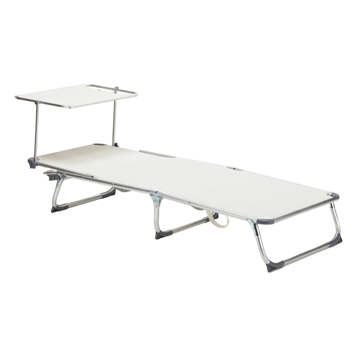 Folding Aluminium Sun Lounger with Sunshade California — 3