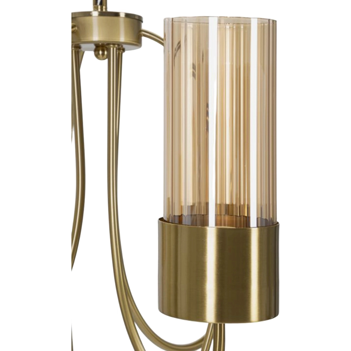 Versailles 3-Light Iron and Glass Pendant Chandelier — 7