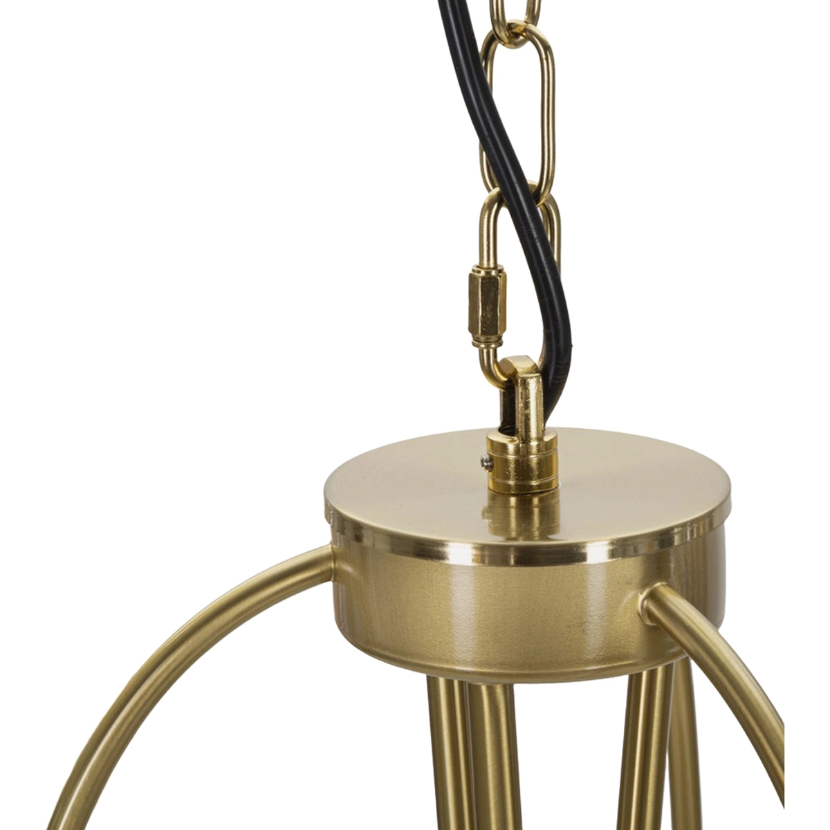 Versailles 3-Light Iron and Glass Pendant Chandelier — 6
