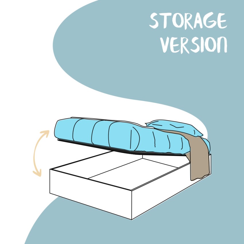 Double Bed with Storage 170x210 Faux Leather Priya Itamoby — 7