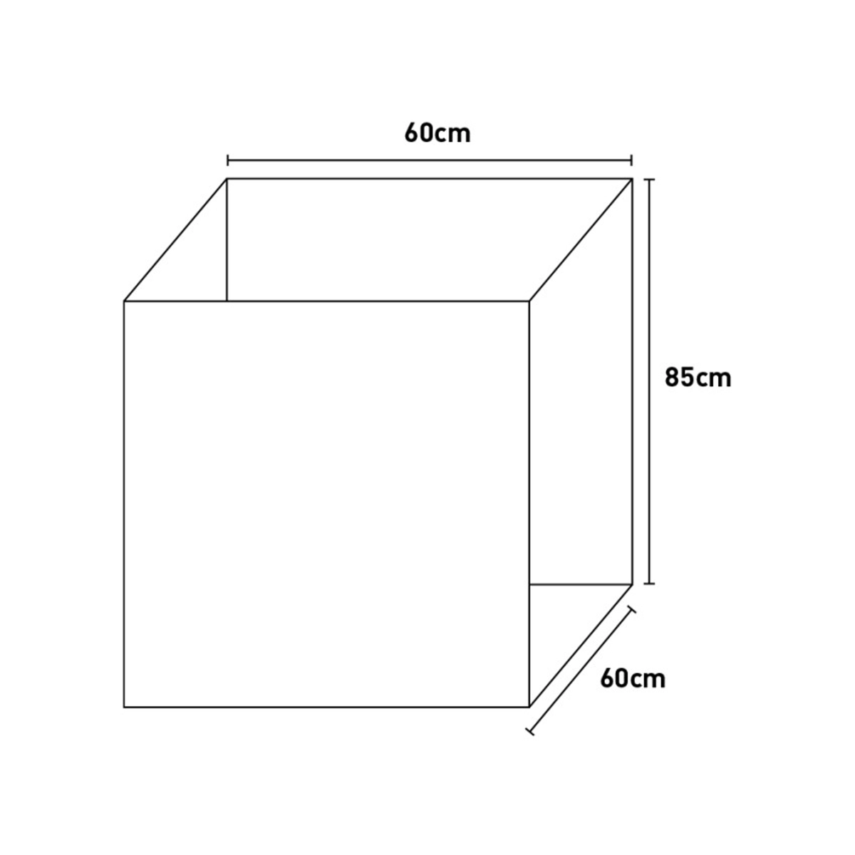 Indoor & Outdoor Laundry Sink Cabinet 60x60 cm with Washboard — 3