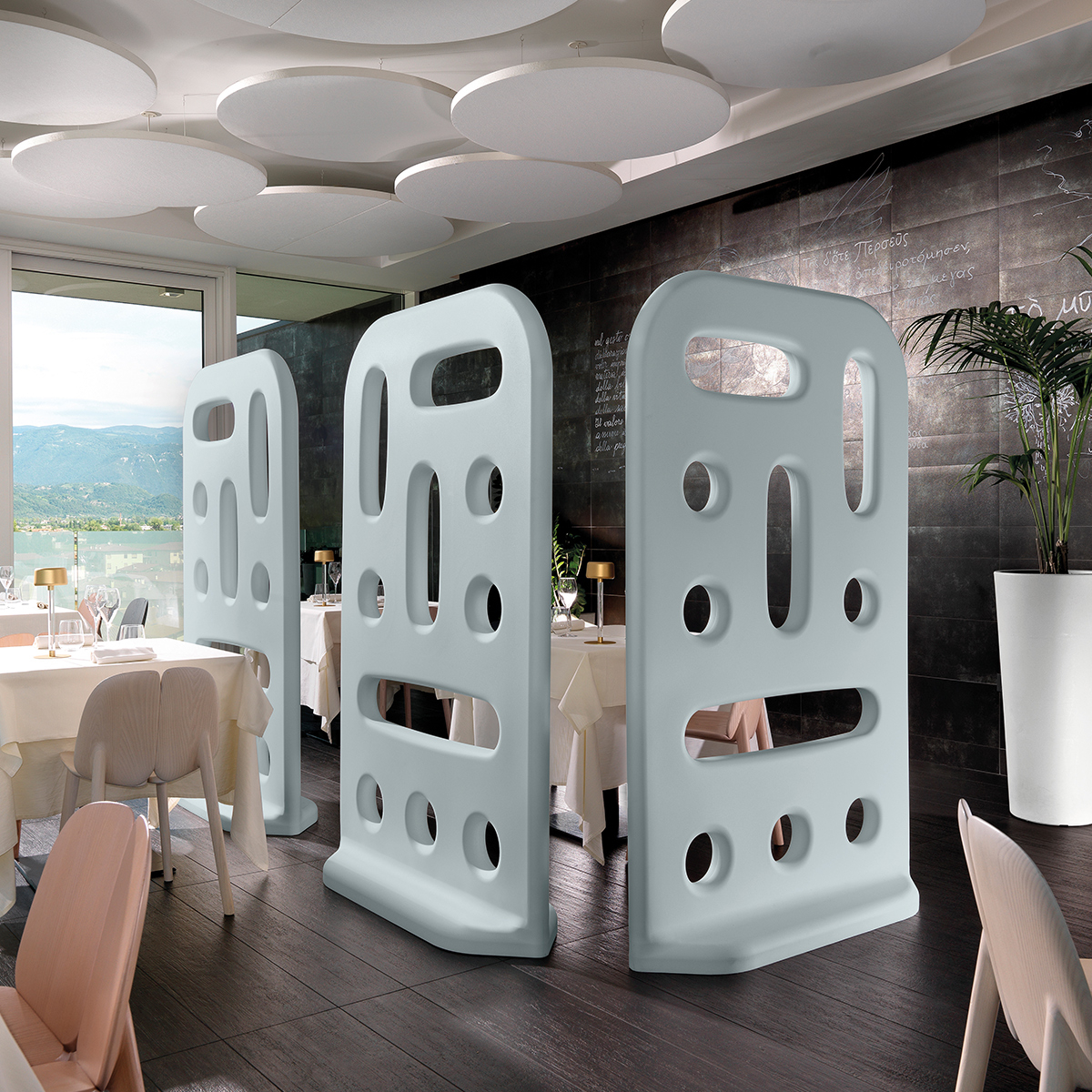 LYXO Groove Polyethylene Designer Room Divider Screen — 3