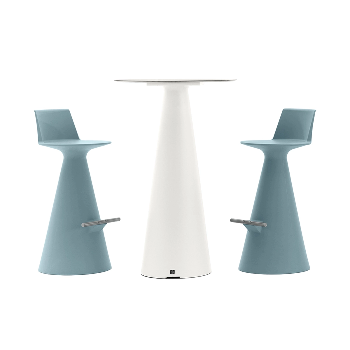 Tiffany 110 cm Polyethylene High Bar Table Leg Base — 3