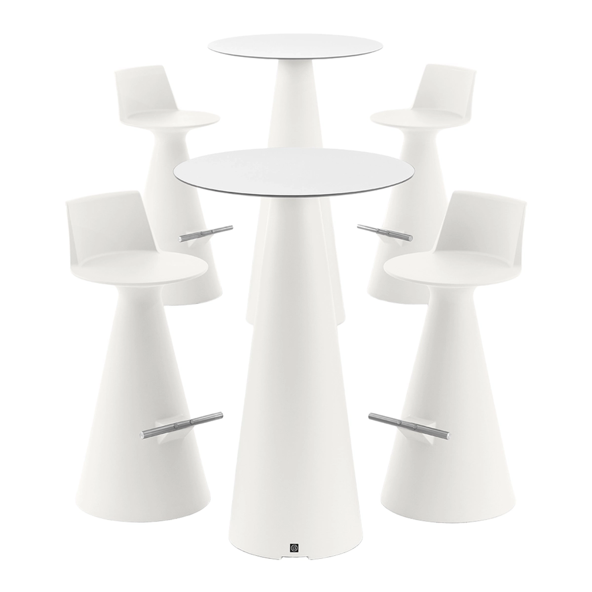 Tiffany 110 cm Polyethylene High Bar Table Leg Base — 2