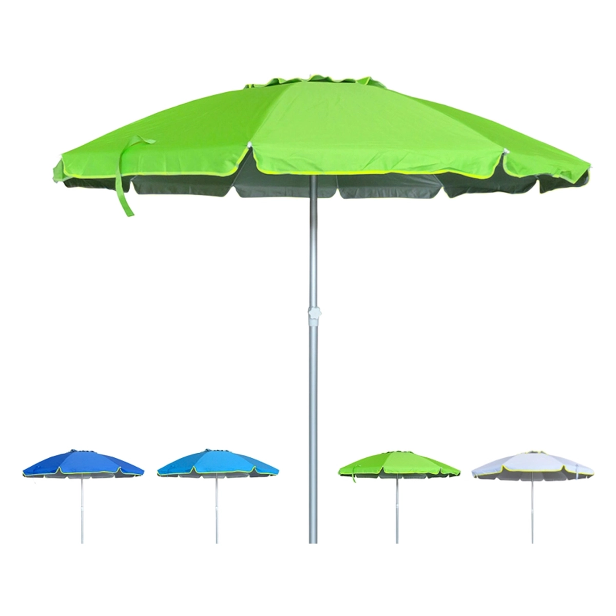 Beach umbrella 240 cm in windproof aluminium with UV protection Roma — 1