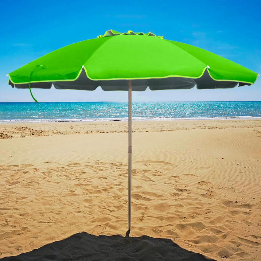 Beach umbrella 240 cm in windproof aluminium with UV protection Roma — 2