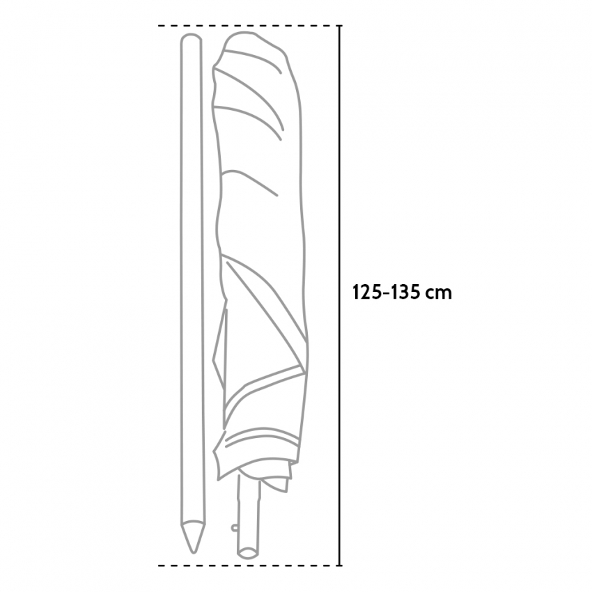 Beach umbrella 240 cm in windproof aluminium with UV protection Roma — 6