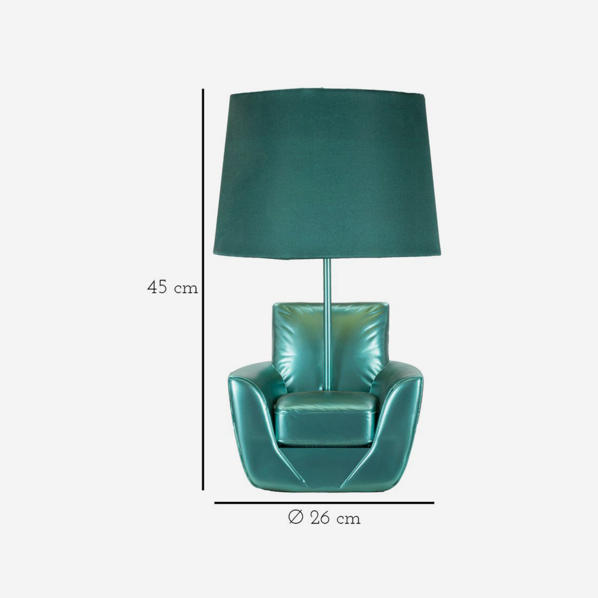 Midcentury Turchese Armchair Table Lamp by Mauro Ferretti — 3