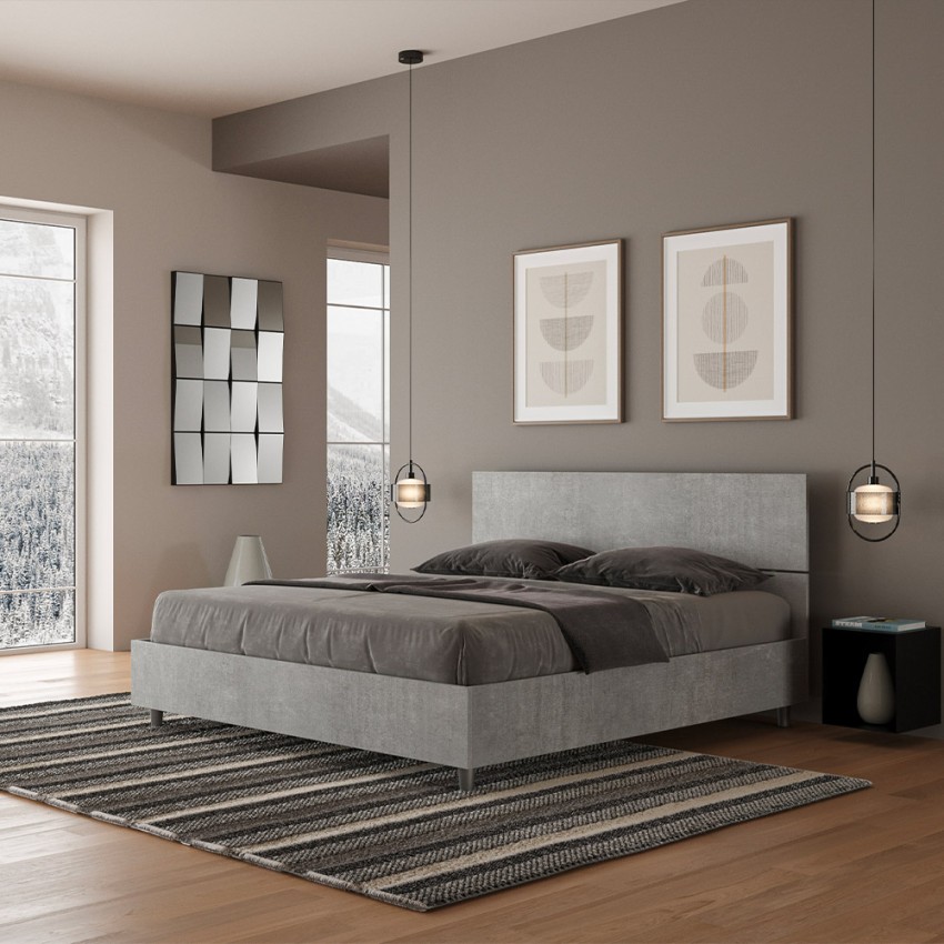 Double storage bed 160x190 Demas Concrete — 2