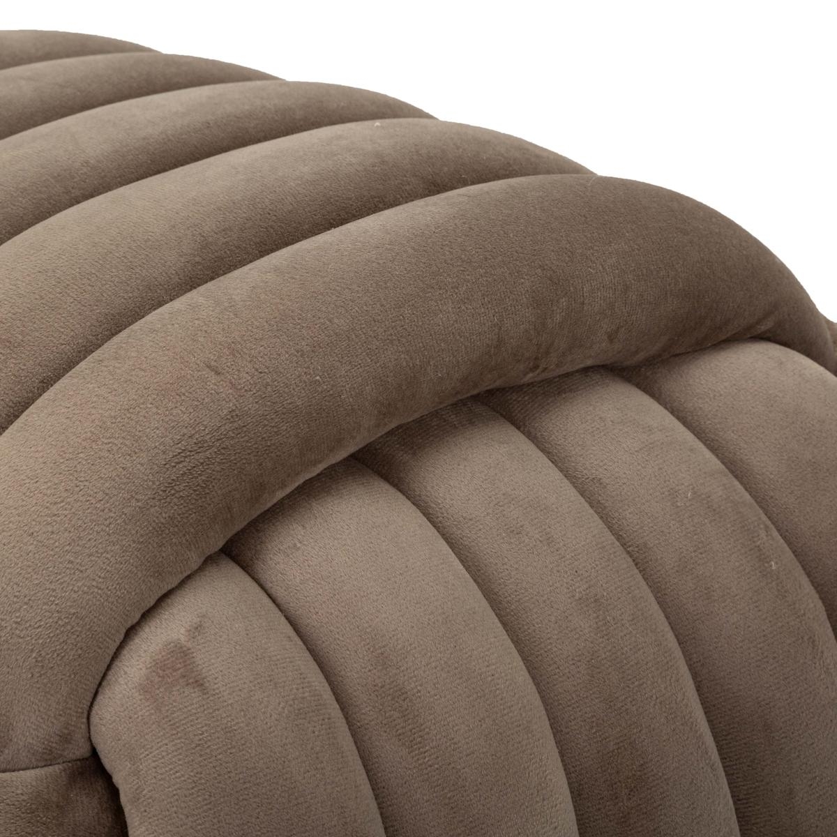 Modern braided padded velvet ottoman footstool Softy — 7
