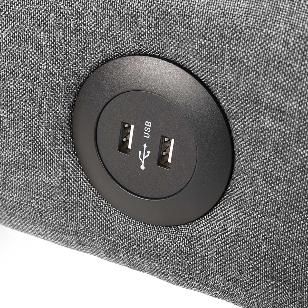 Astralis 2-Seater Fabric Sofa Bed with USB Port — 5