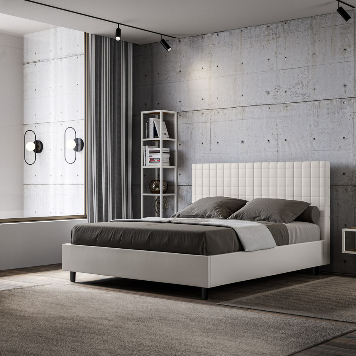 Double Bed with Storage 170x190 Faux Leather Sunny M2 — 2