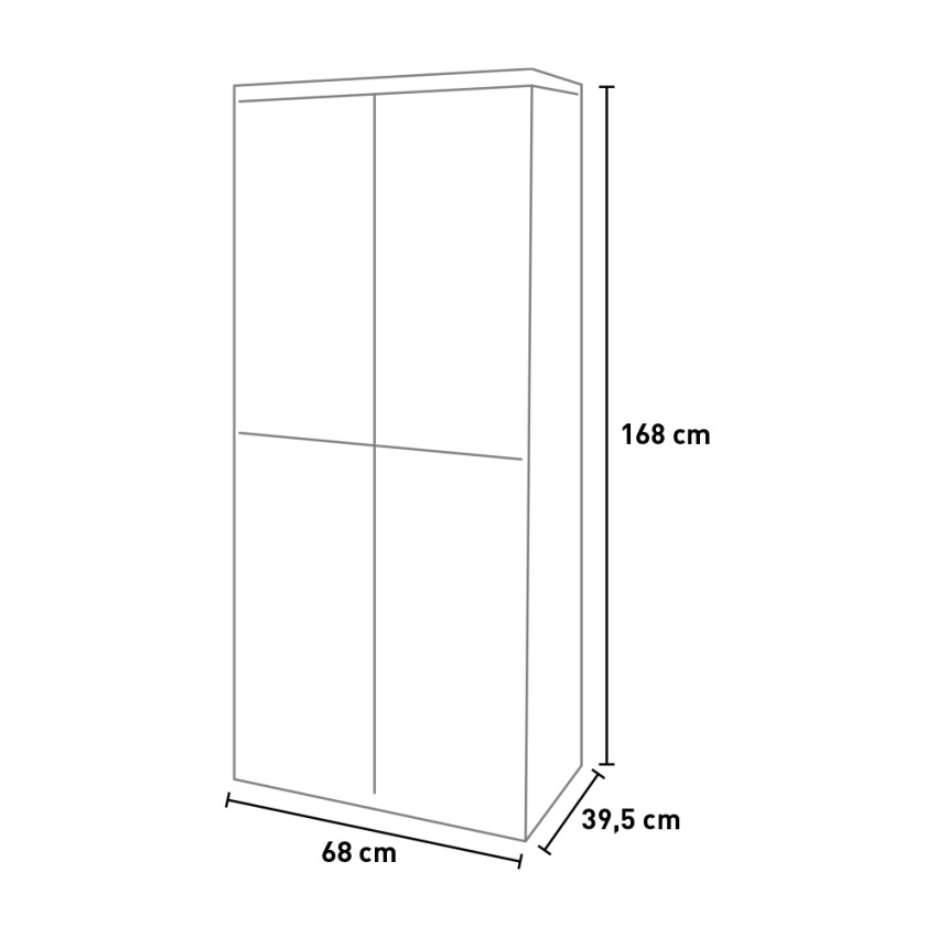 Mongardi Terry Tall 2-Door Resin Broom Storage Cabinet with Shelves — 6