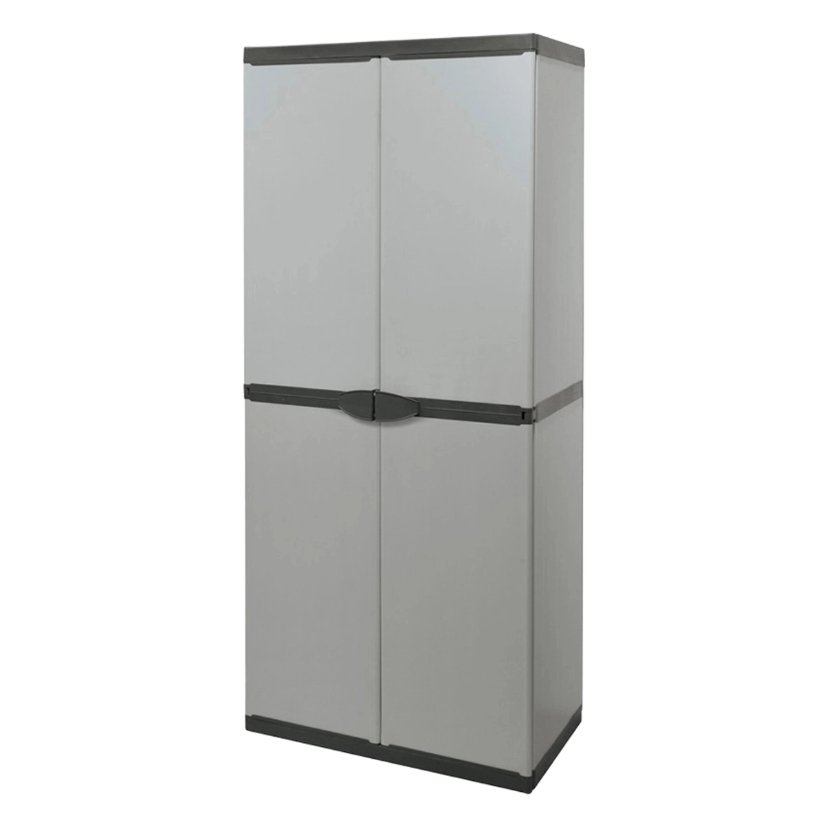 Mongardi Terry Tall 2-Door Resin Broom Storage Cabinet with Shelves — 3