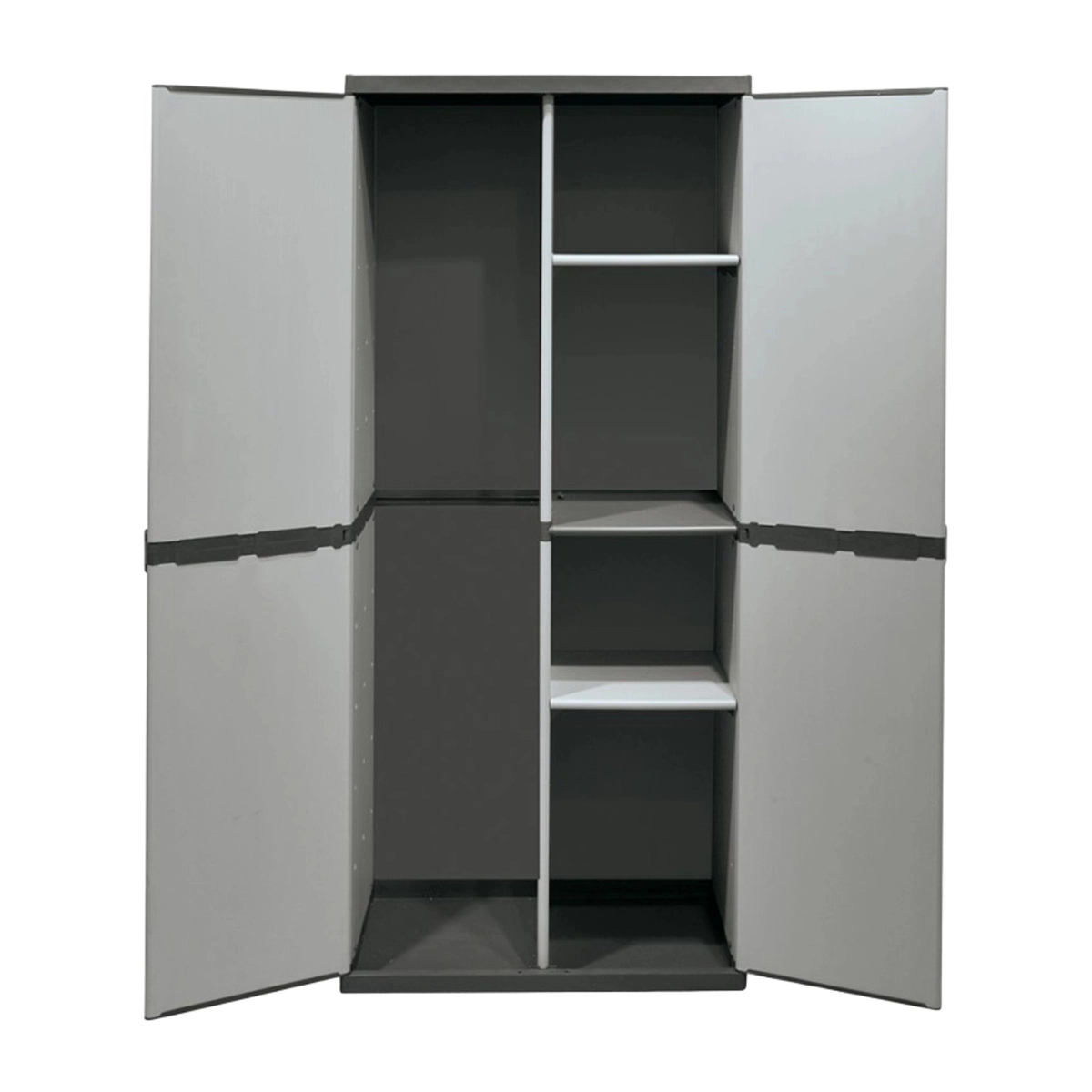 Mongardi Terry Tall 2-Door Resin Broom Storage Cabinet with Shelves — 5