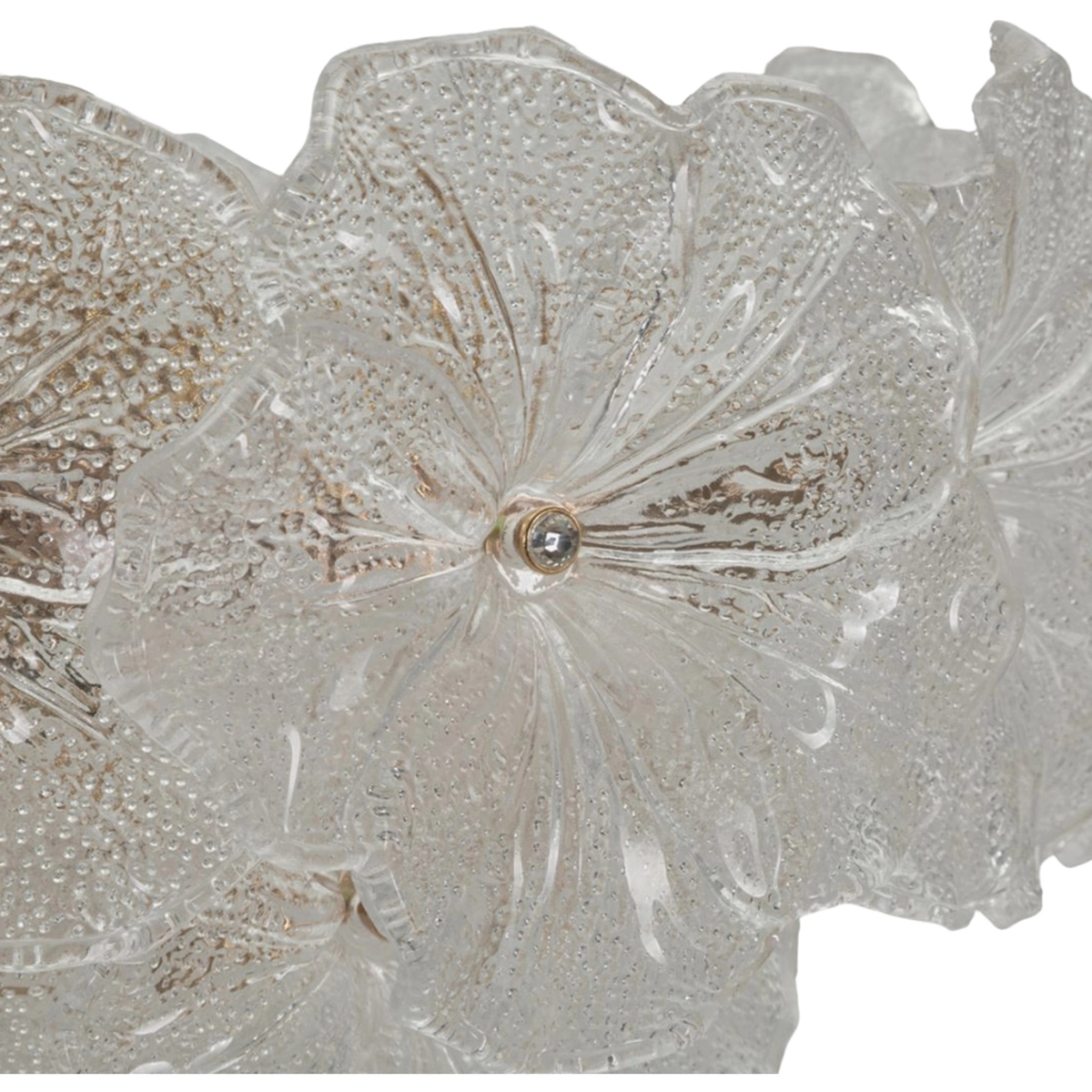Ibiscus Floral Pendant Chandelier in Iron and Glass — 7