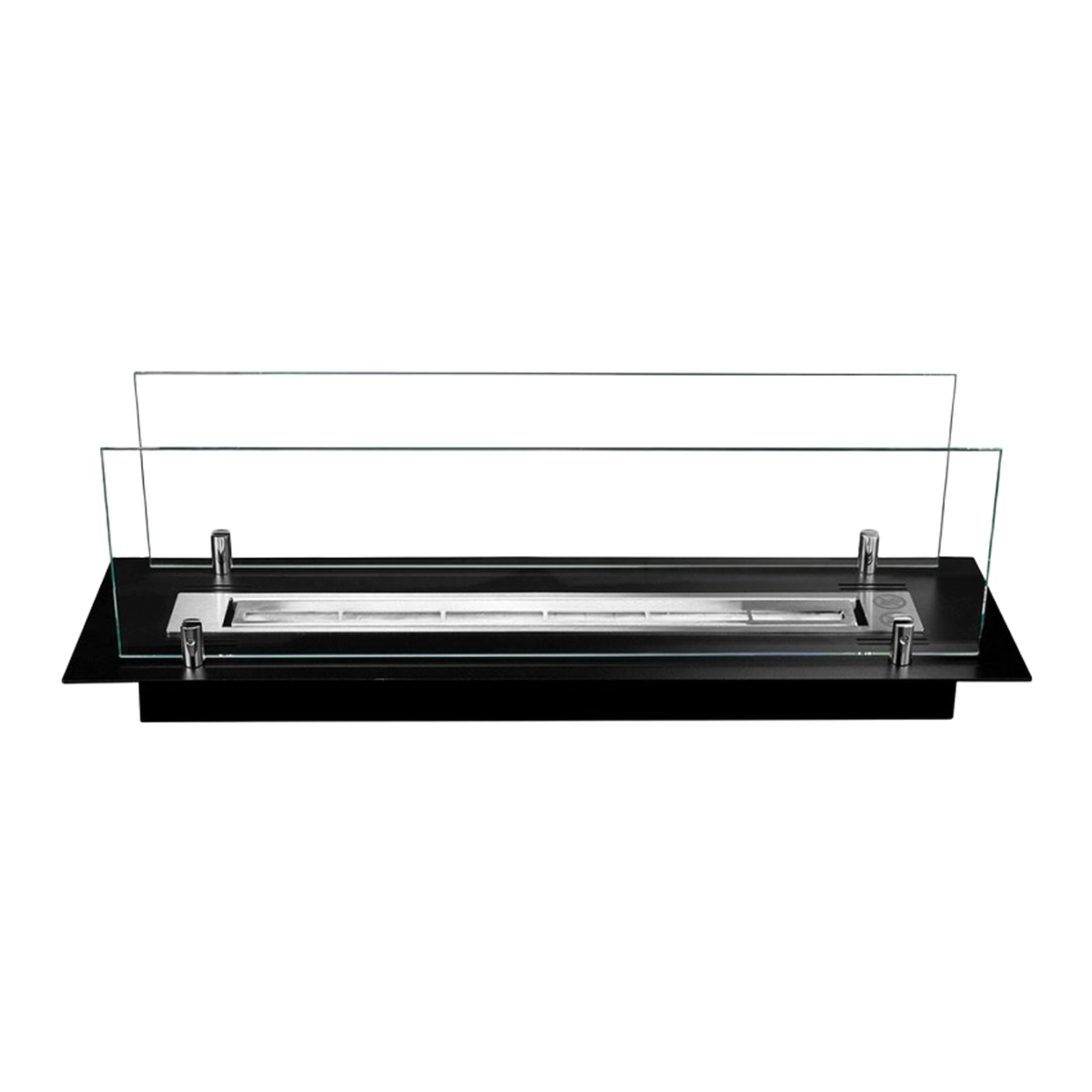 Athos Modern Tabletop Bioethanol Fireplace with Glass Divina Fire — 6