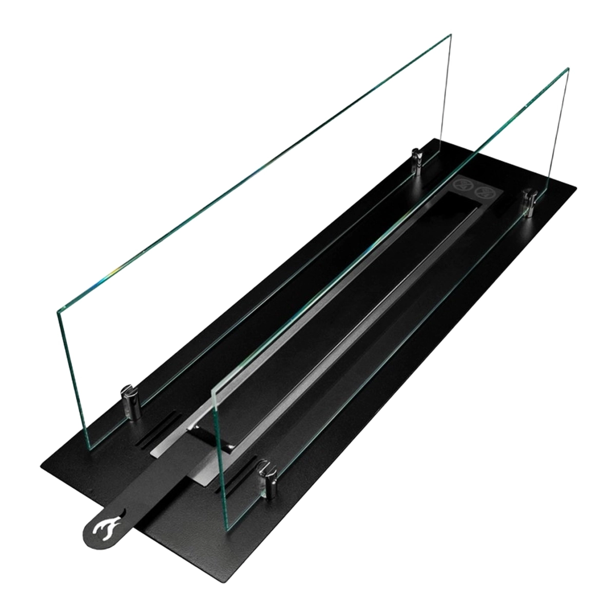 Athos Modern Tabletop Bioethanol Fireplace with Glass Divina Fire — 3