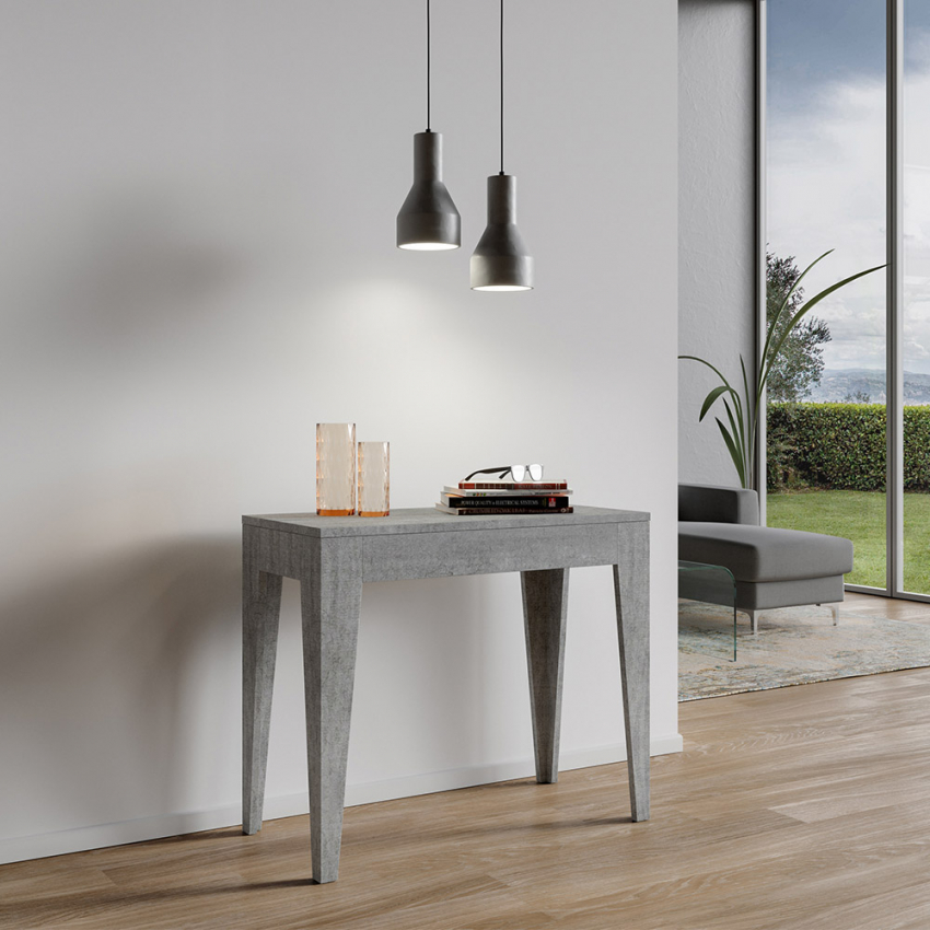 Extendable console table 90x42-302cm concrete grey Itamoby Isotta Concrete — 4