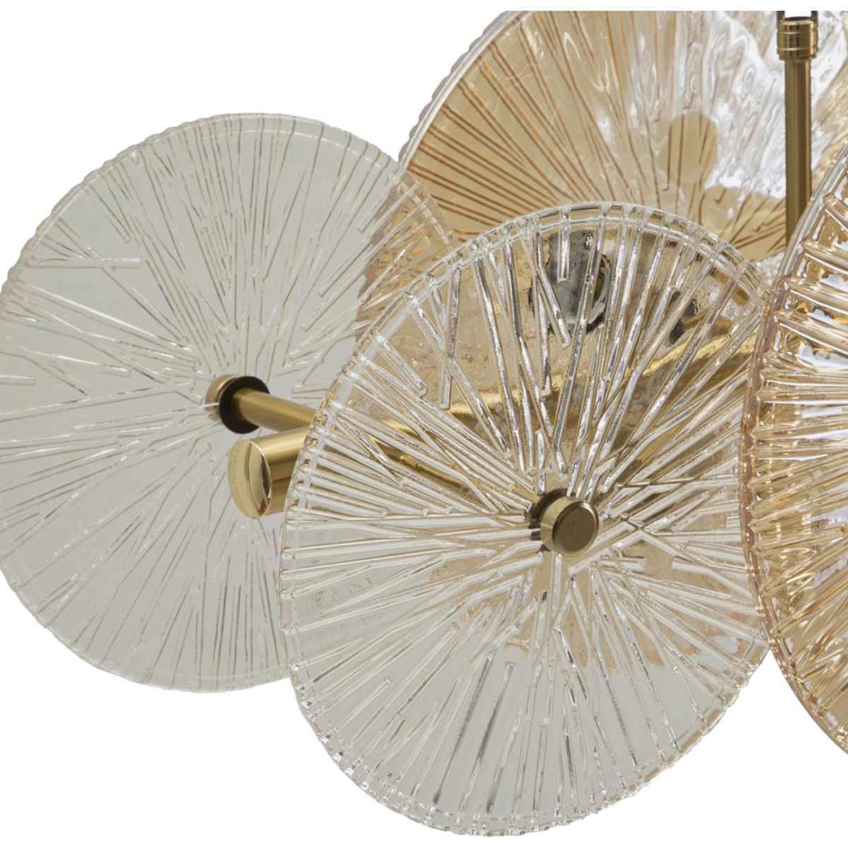 Osaka Modern Pendant Light with 8 Lights in Glass and Iron — 5