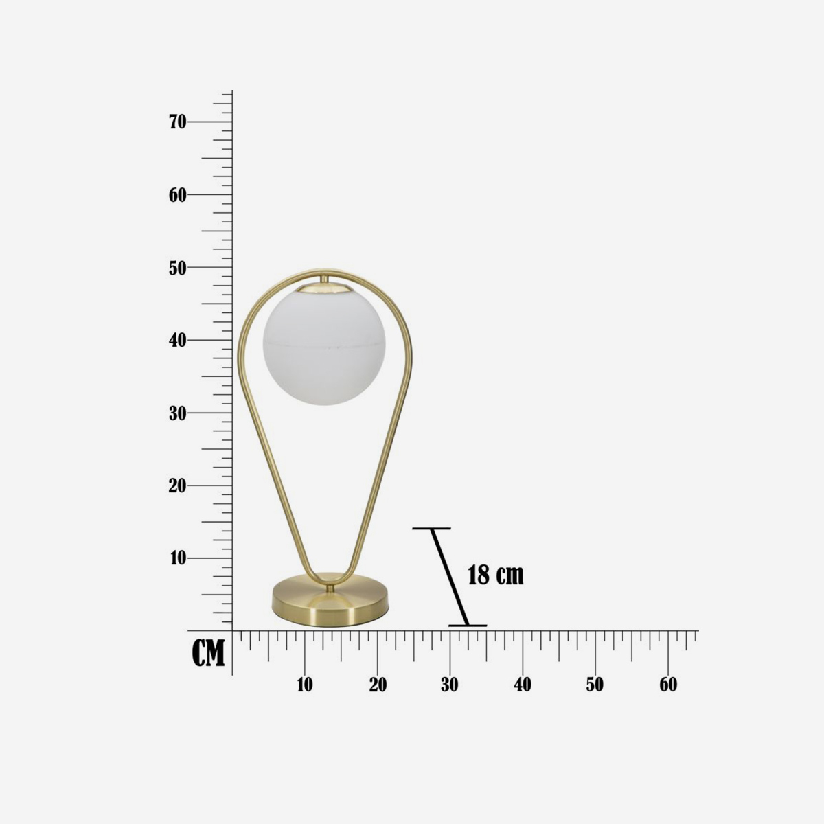 Glamy Drop Modern Table Lamp in Metal and Vetro — 3