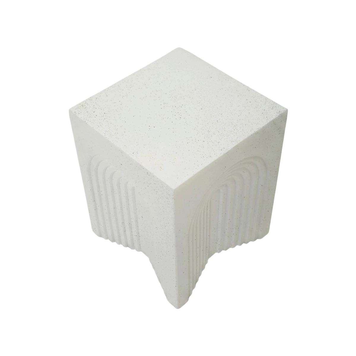 Modern indoor and outdoor side table in MGO Arc — 7