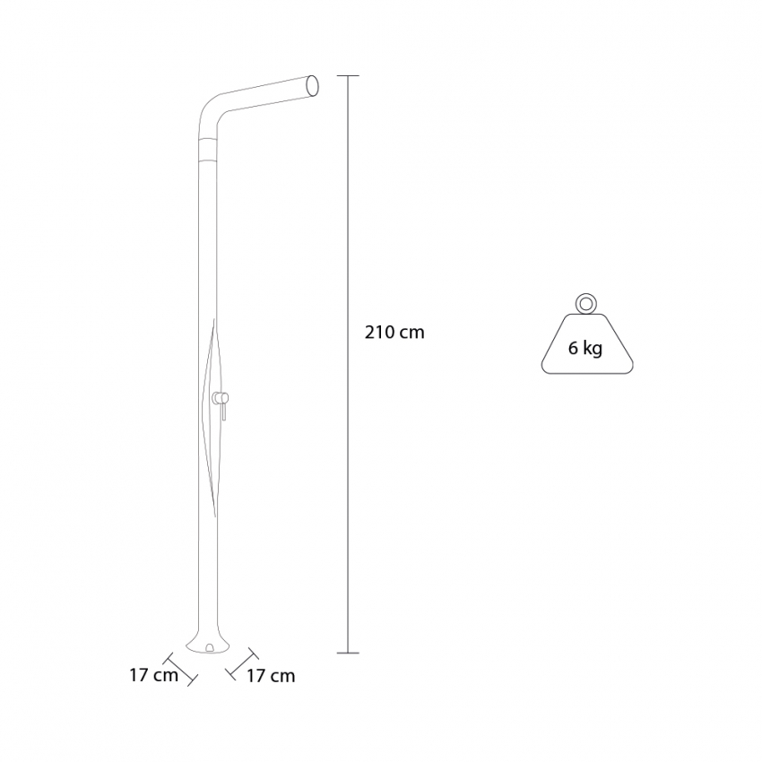 Modern design outdoor shower with water mixer Arkema Design Funny Yang T205 — 7