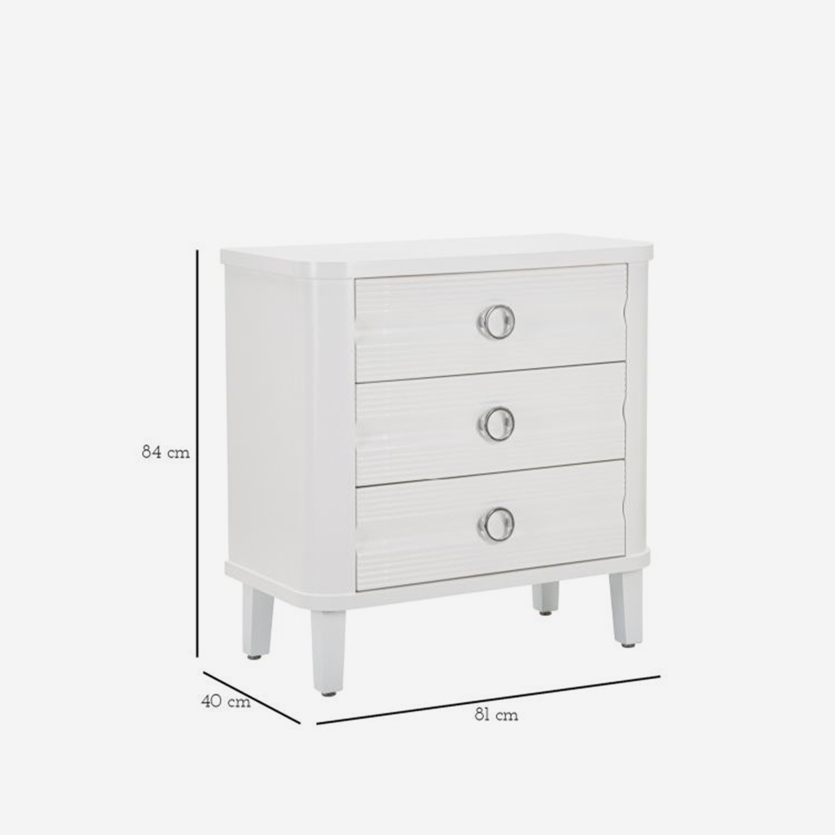 Shine 3-Drawer Dresser in Wood and Metal Mauro Ferretti — 3