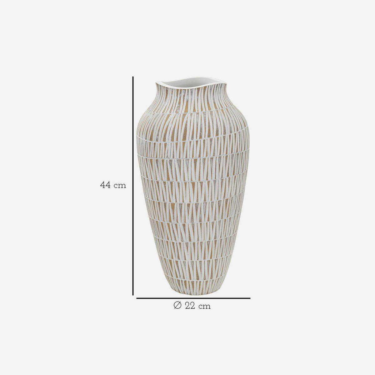Decorative Resina vase Stiky 44 with geometric engravings — 3