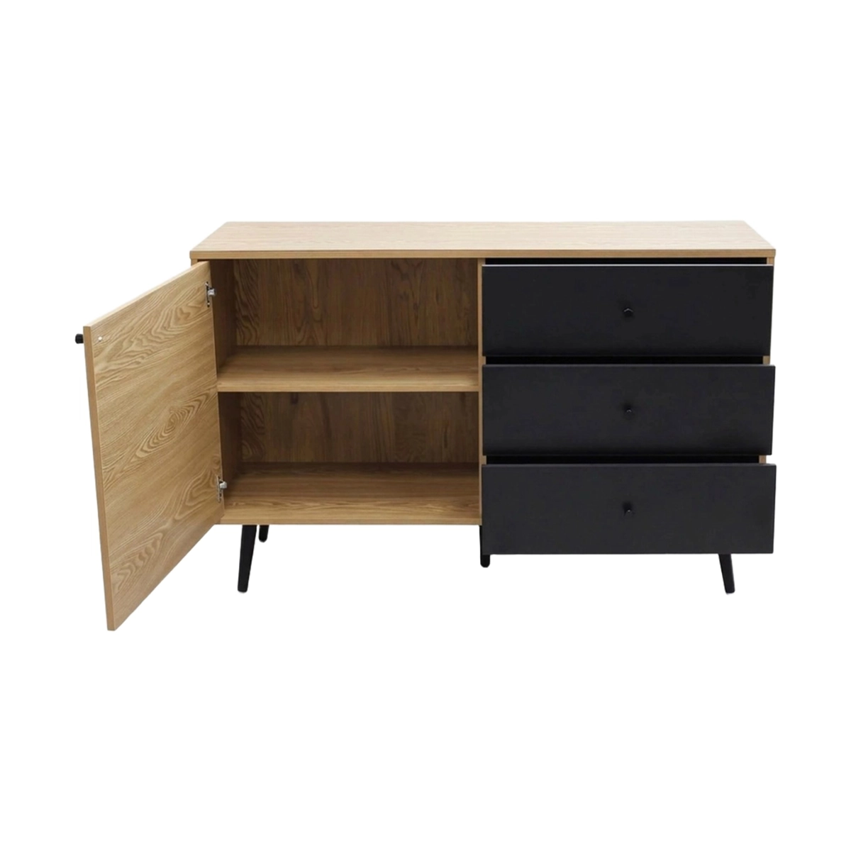 Modern Living Room Sideboard with Door and 3 Drawers Evan — 6