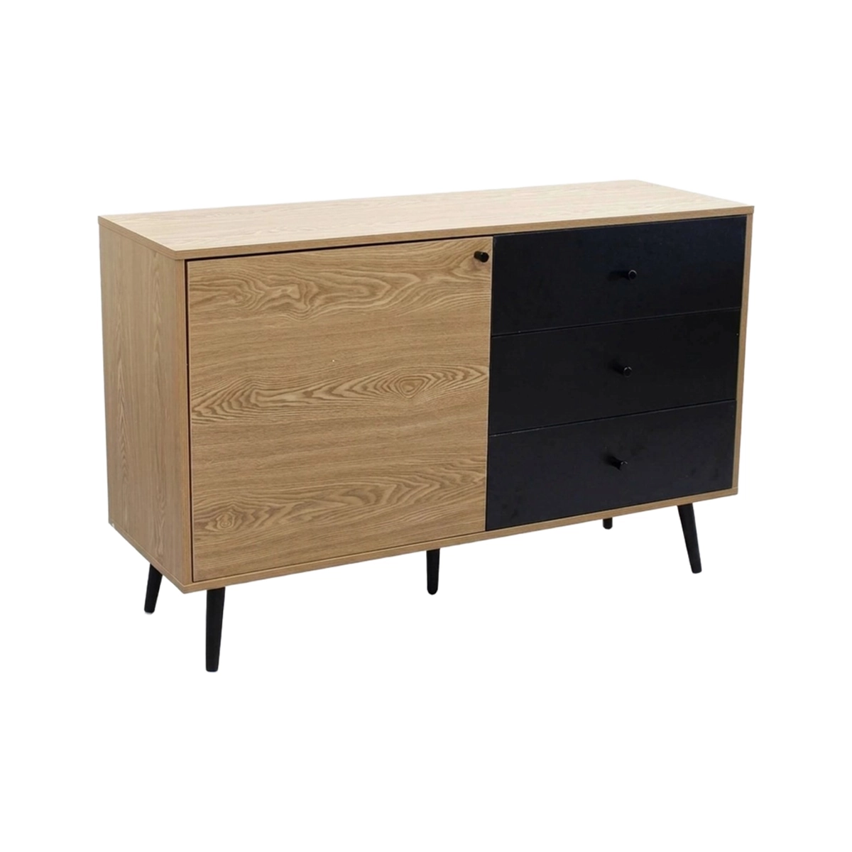 Modern Living Room Sideboard with Door and 3 Drawers Evan — 1
