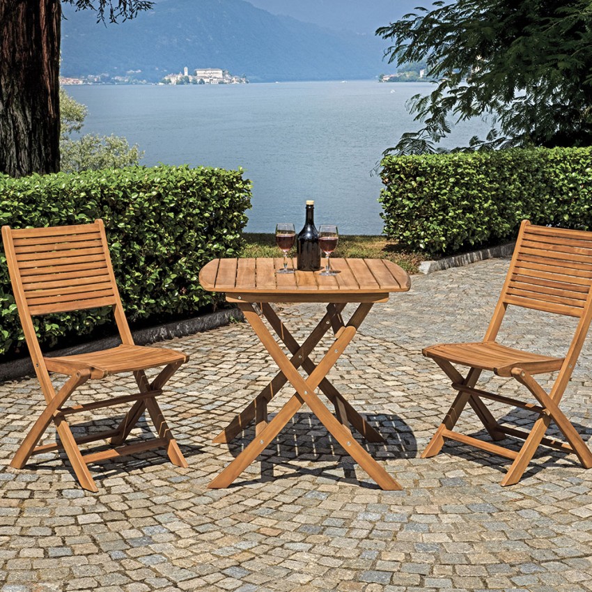 Kedels Raiva Square Folding Wooden Outdoor Table 80x80cm — 1
