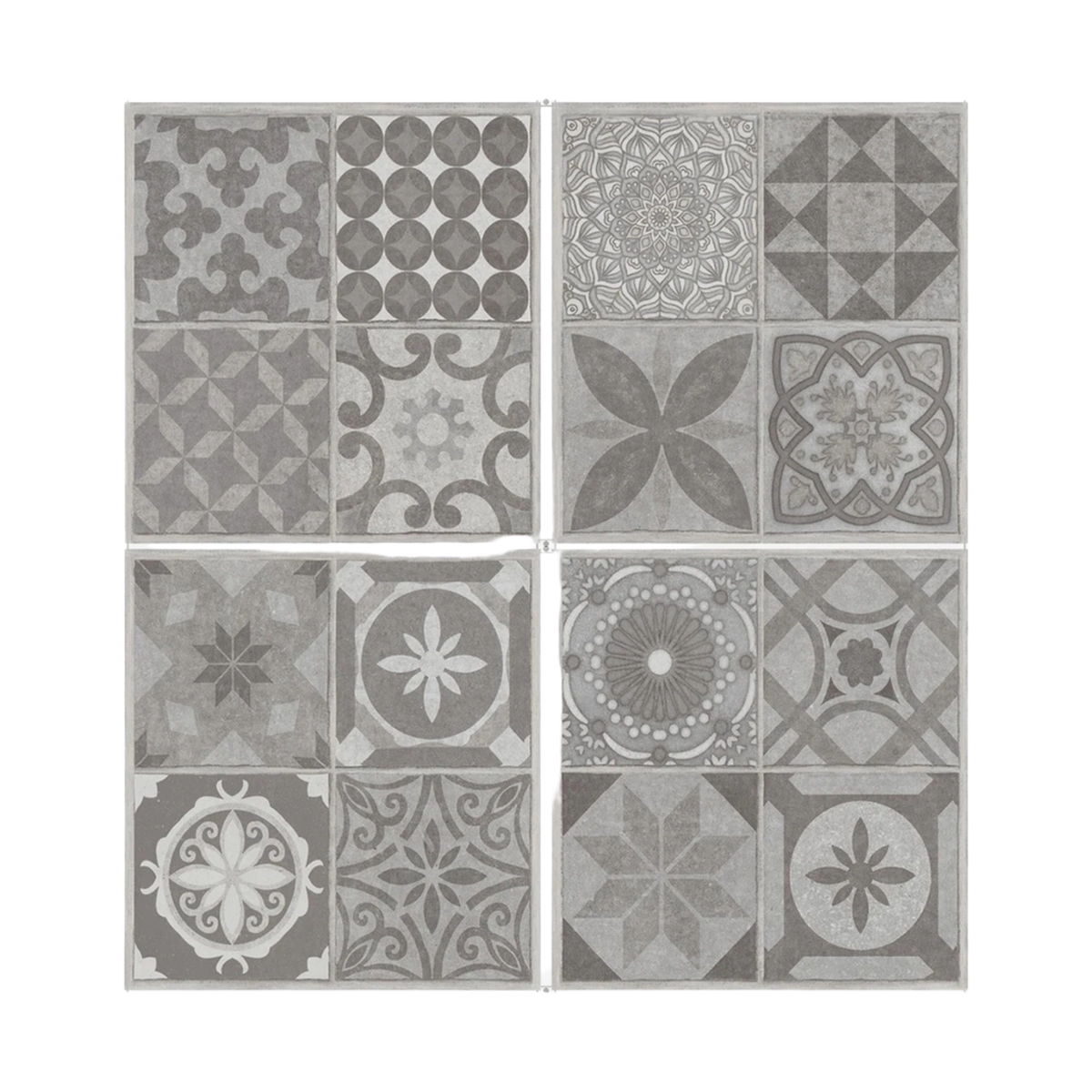 Self-adhesive LTV PVC vintage majolica effect tiles pack of 22 — 1
