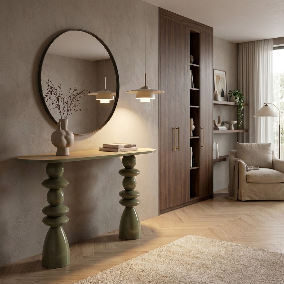 Seoul Elegance Entryway Console Table in Metal & MDF 150x45x77.5 cm — 2