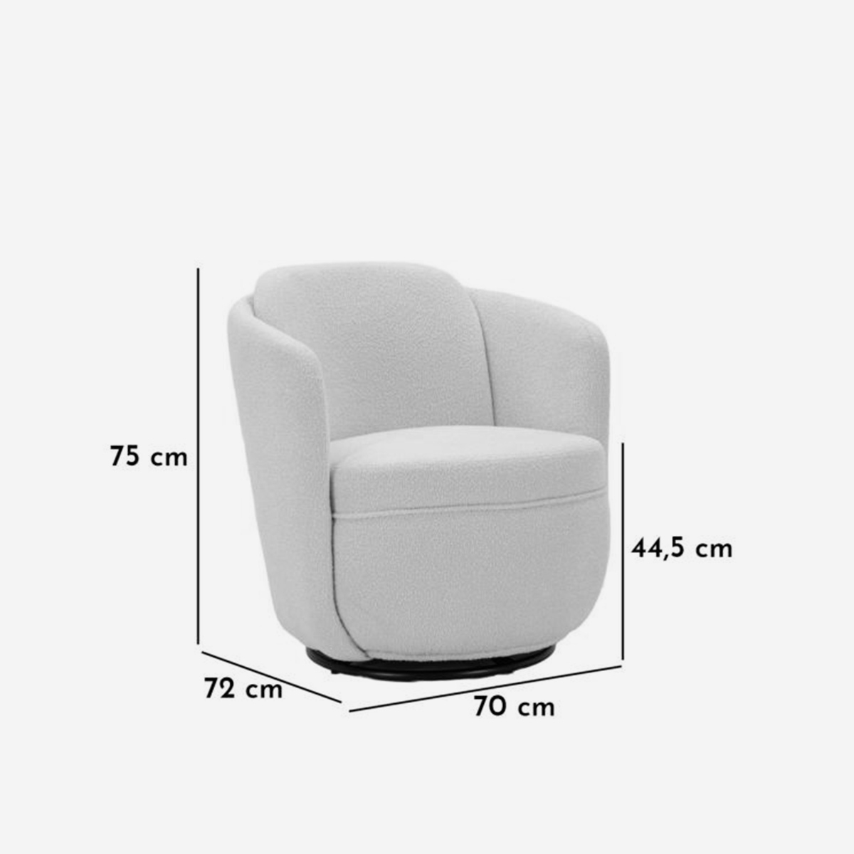 Torino Swivel Fabric Armchair for Living Room — 8