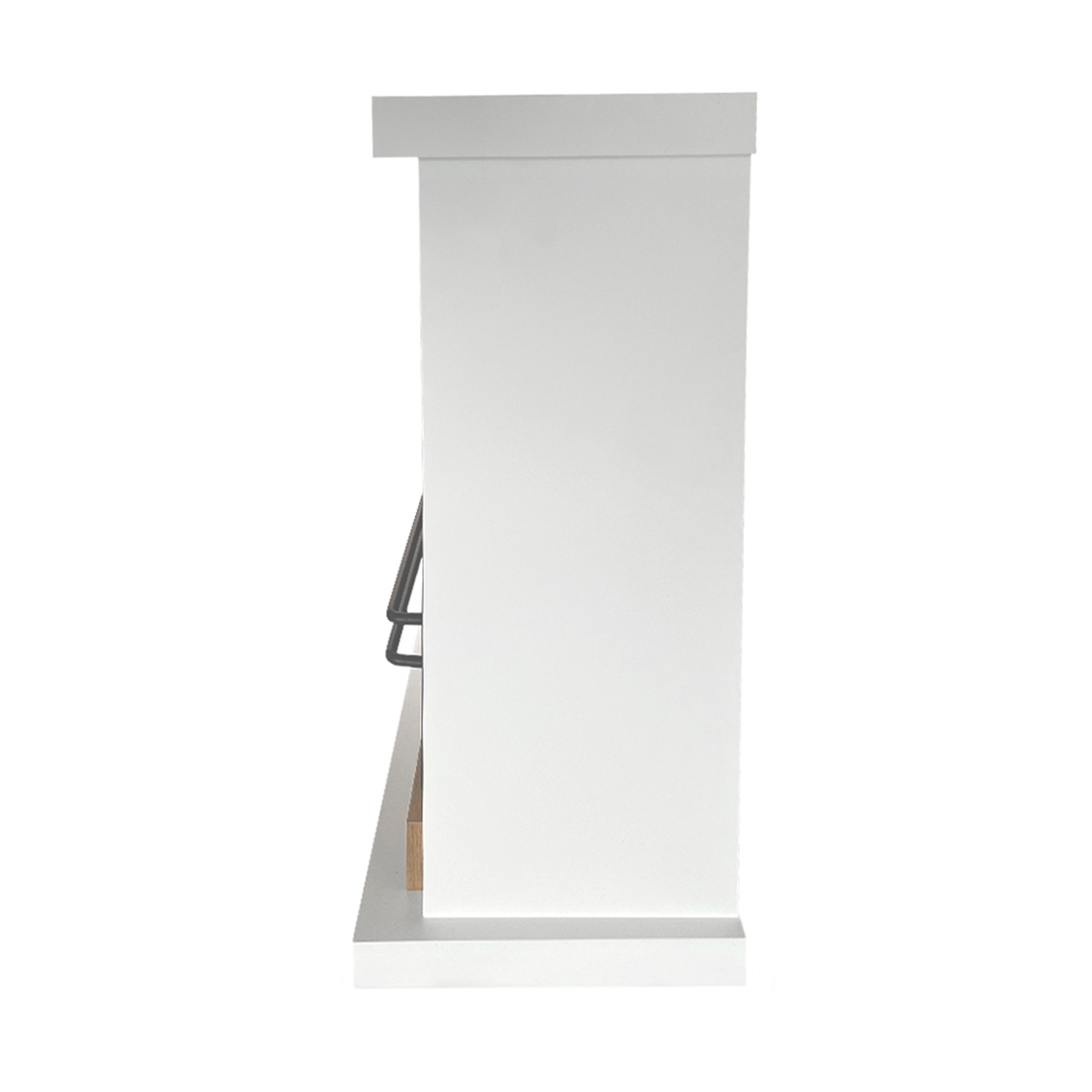 Divina Fire Stoccolma Freestanding Bioethanol Fireplace White Wood 75x24x68 cm — 4