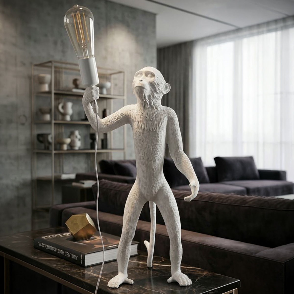 Monkey Table Lamp in Resin by Mauro Ferretti — 2