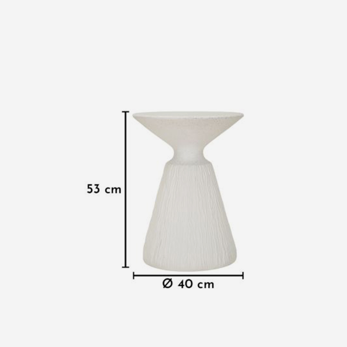 Cone Indoor and Outdoor Side Table in MGO — 6