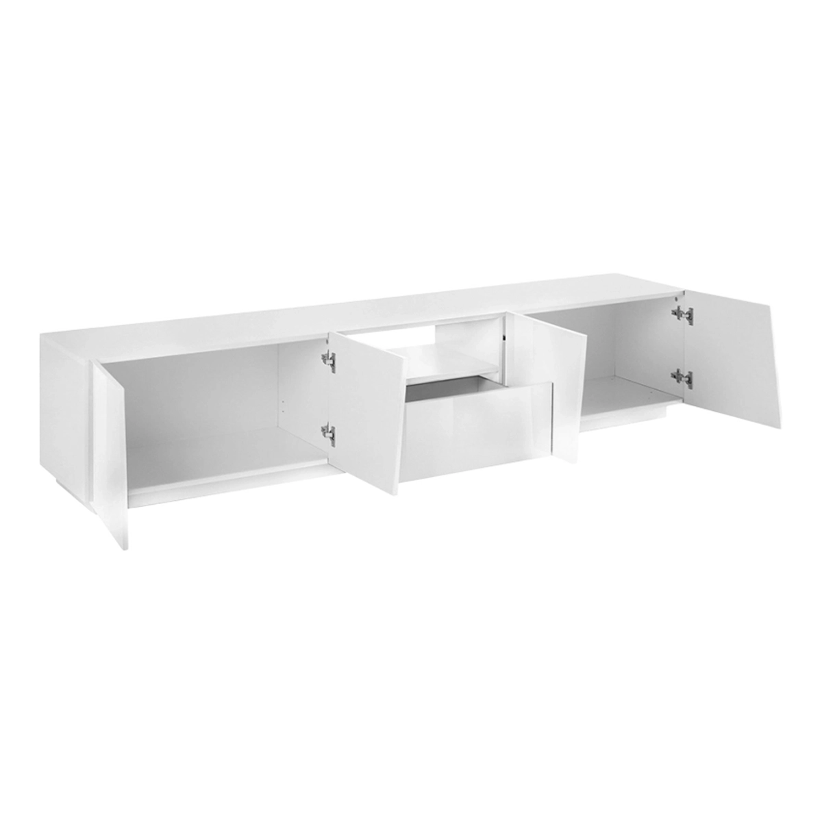 White TV cabinet with 4 doors and 1 drawer Vega Low XL — 6