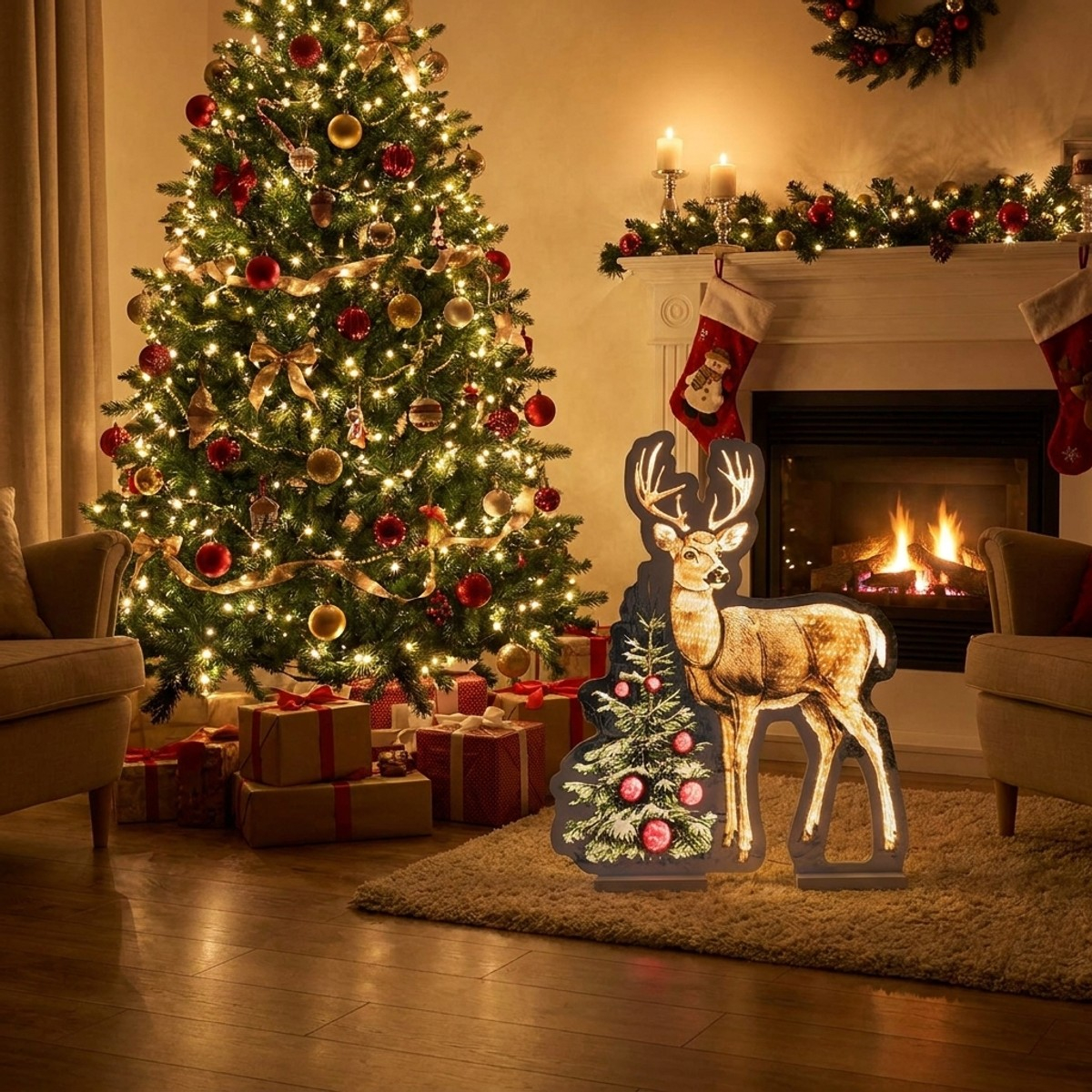 Decorazione luminosa cervo a LED da interno Blaze — 2