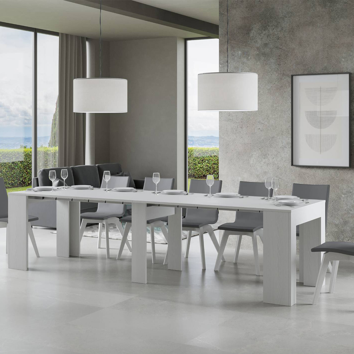 Extendable Hallway and Dining Console Table 90x49-307 cm Extra — 2