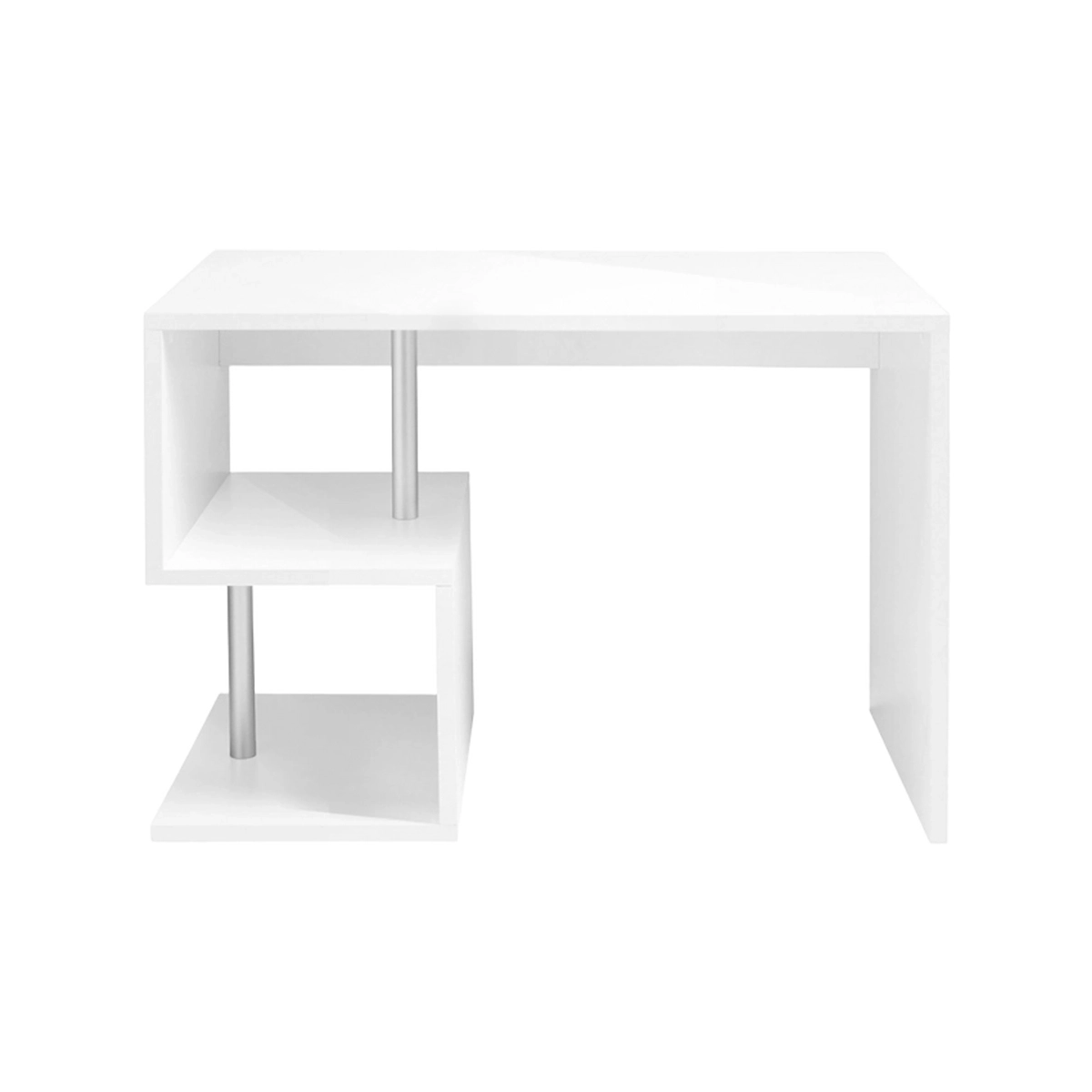 Modern Design Office Desk, Glossy White 100x50cm Esse 2 — 4