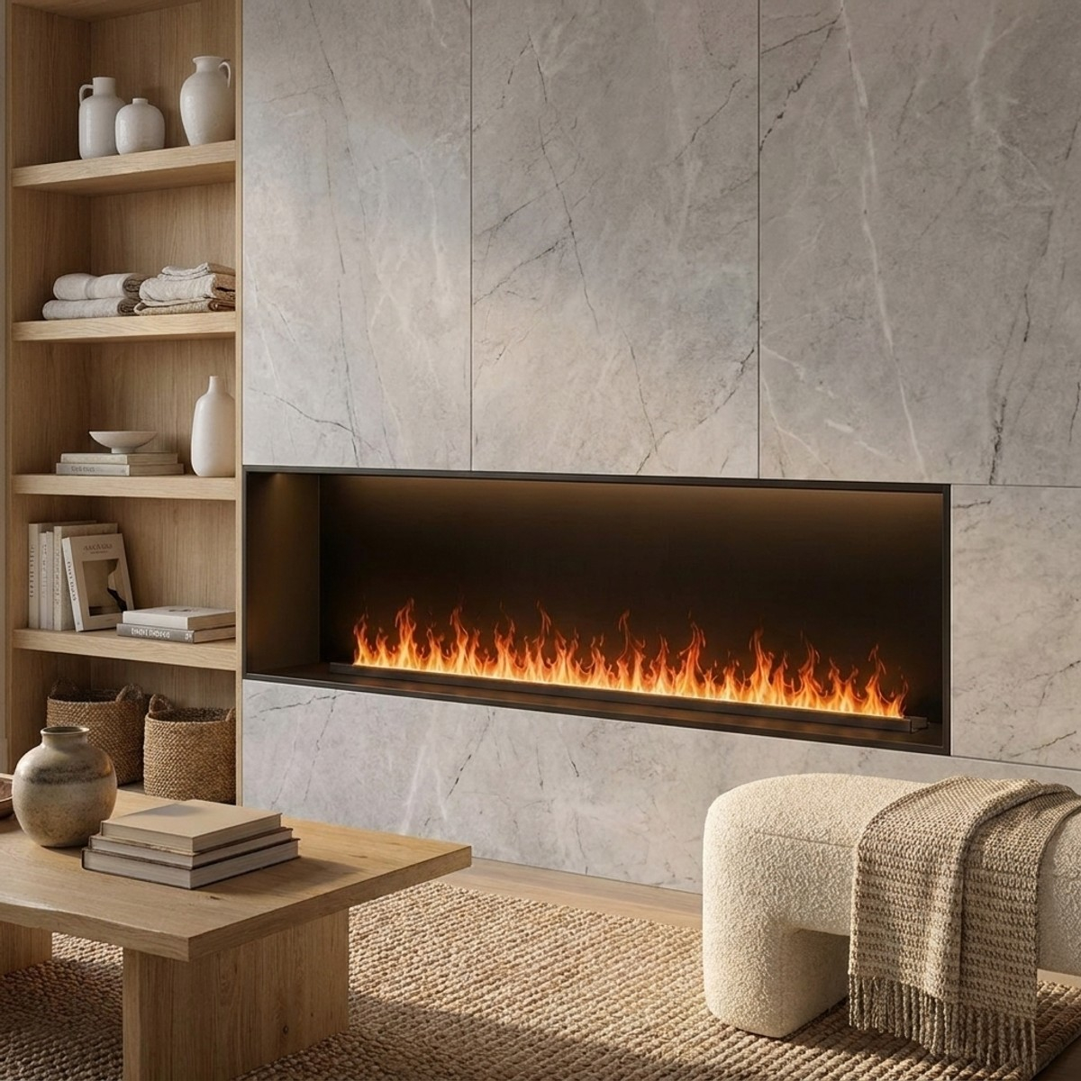 Built-in 3D water vapor electric fireplace insert Vapor3d150 — 2