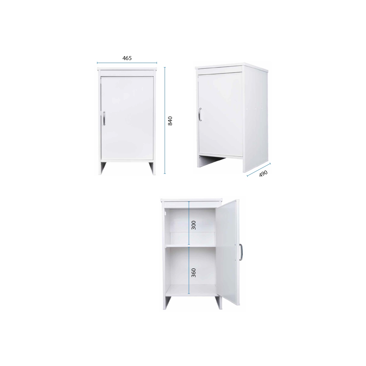 Multipurpose Utility Cabinet in PVC 45x50 cm Negrari FB9006K — 6